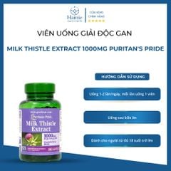 Giải Độc Gan Milk Thistle Extract 1000mg Puritan's Pride 180 Viên Mỹ