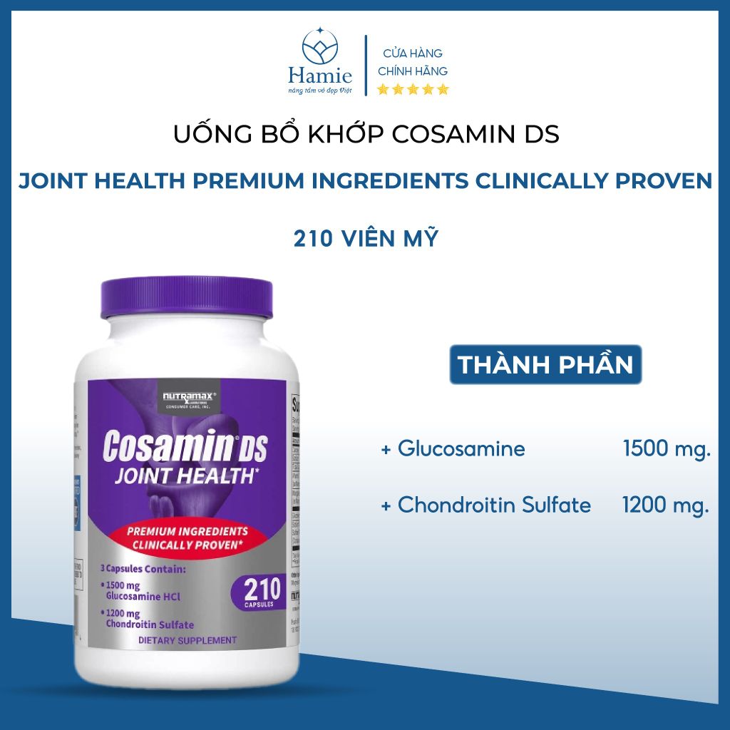 Bổ Khớp Cosamin DS With Glucosamine & Chondroitin Nutramax 210 Viên Mỹ