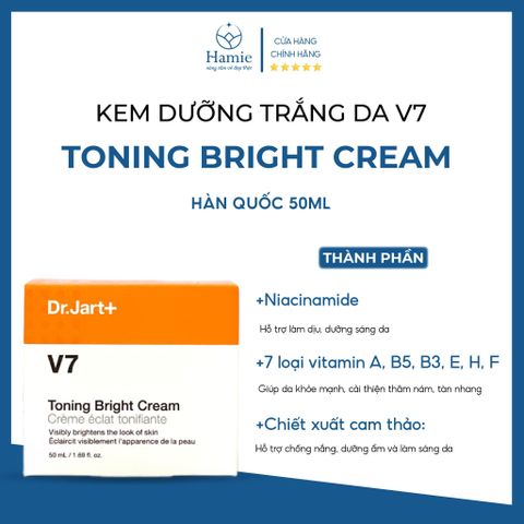 Kem V7 Hàn Quốc Dưỡng Trắng Da Toning Bright Cream 50ml