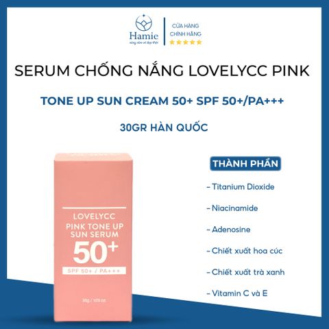 Serum Chống Nắng Lovelycc Pink Tone Up 30gr Hàn Quốc