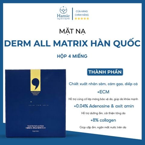 Derm All Matrix Mặt Nạ Facial Dermal-care Mask Hàn Quốc Hộp 4 Miếng