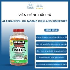 Viên Uống Dầu Cá Alaskan Fish Oil 1400mg Kirkland Signature 230 Viên Mỹ