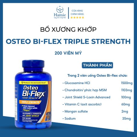 Bổ Xương Khớp Osteo Bi-flex Triple Strength 200 Viên Mỹ