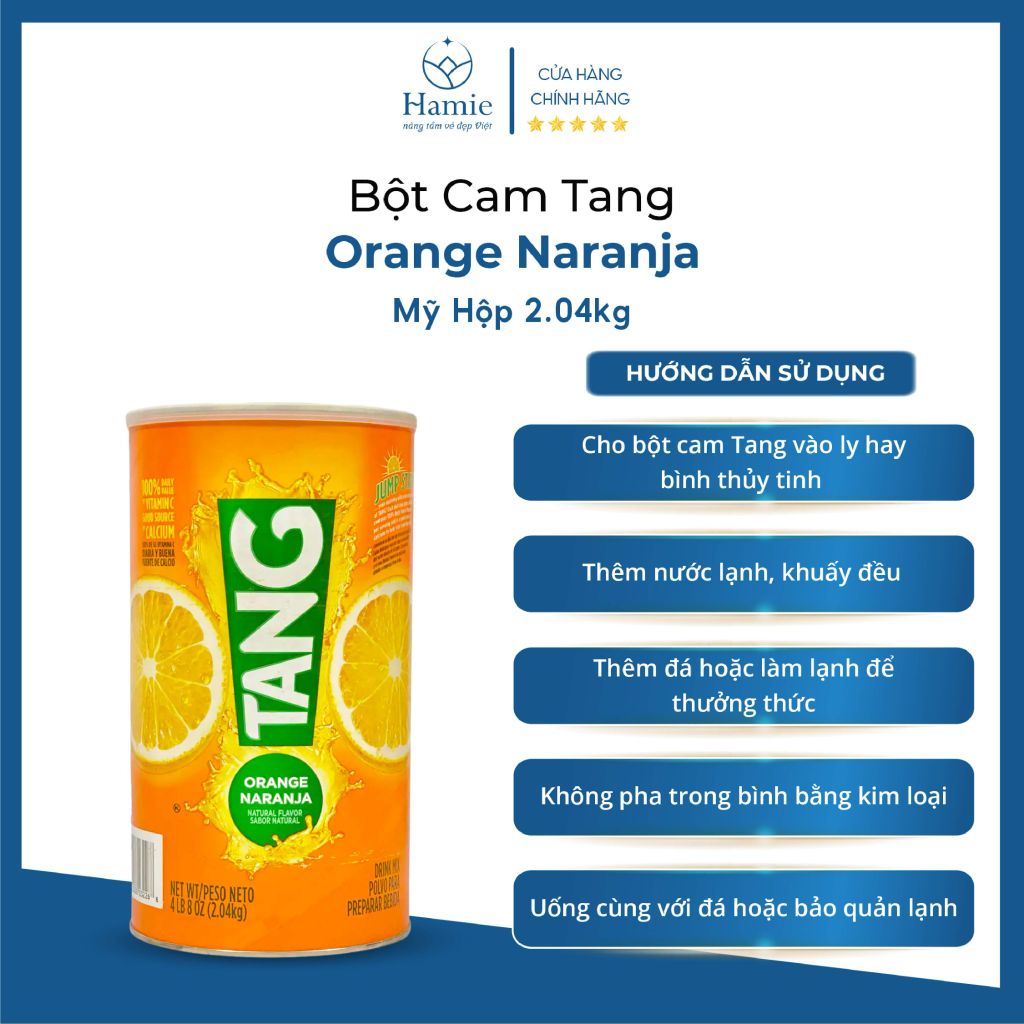 Bột Cam Vitamin C Tang Orange Naranja Mỹ Hộp 2.04kg