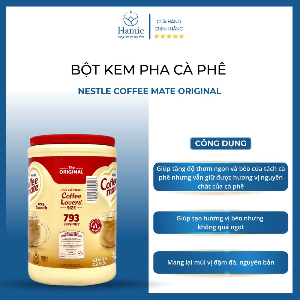 Bột Kem Pha Cà Phê Nestle Coffee Mate Original 1.5kg Mỹ