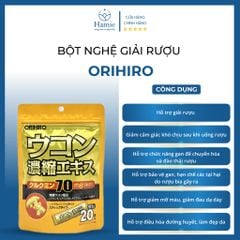 Bột Nghệ Giải Rượu Orihiro Nghệ 20 Gói Nhật Bản