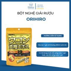 Bột Nghệ Giải Rượu Orihiro Nghệ 20 Gói Nhật Bản