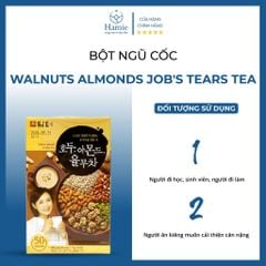 Bột Ngũ Cốc Walnuts Almonds Job's Tears Tea Hộp 50 Gói Hàn Quốc
