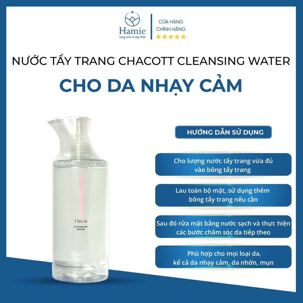 Nước Tẩy Trang Chacott Cleansing Water Nhật Bản Cho Da Nhạy Cảm 500ml
