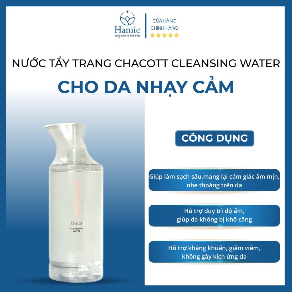 Nước Tẩy Trang Chacott Cleansing Water Nhật Bản Cho Da Nhạy Cảm 500ml