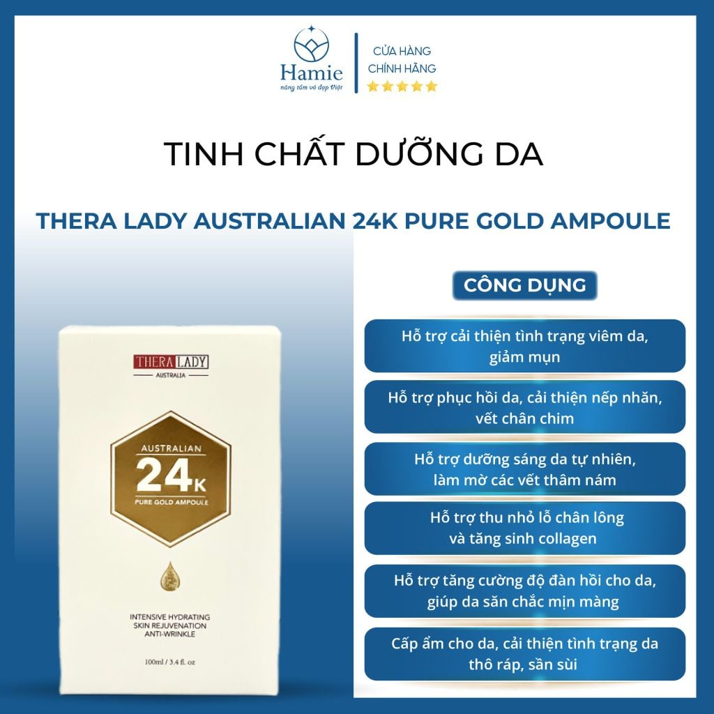 Tinh Chất Vàng 24k Thera Lady Australian Pure Gold Ampoule 100ml