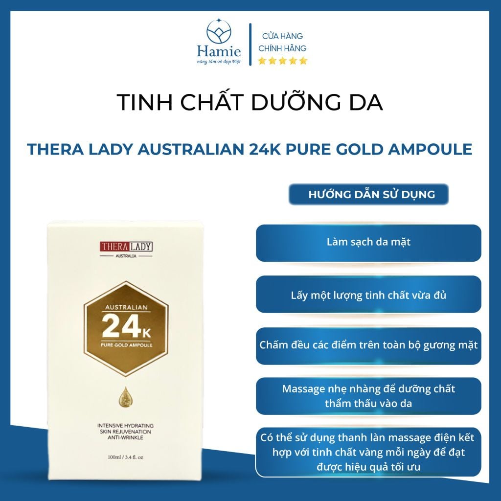 Tinh Chất Vàng 24k Thera Lady Australian Pure Gold Ampoule 100ml