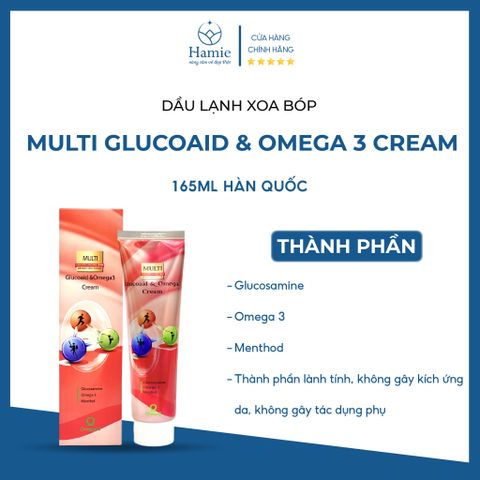 Dầu Lạnh Xoa Bóp Multi Glucoaid & Omega 3 Cream 165ml Hàn Quốc
