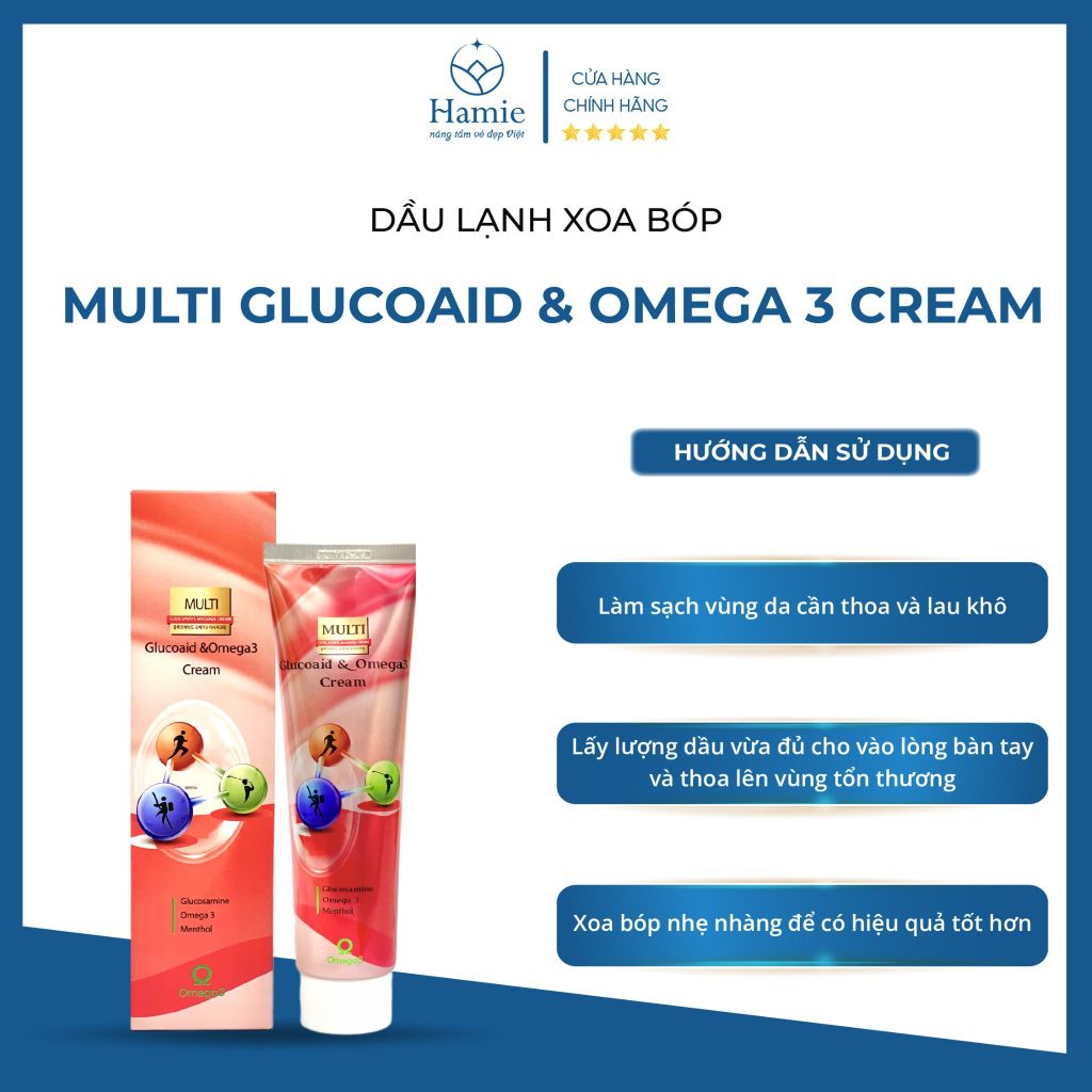 Dầu Lạnh Xoa Bóp Multi Glucoaid & Omega 3 Cream 165ml Hàn Quốc