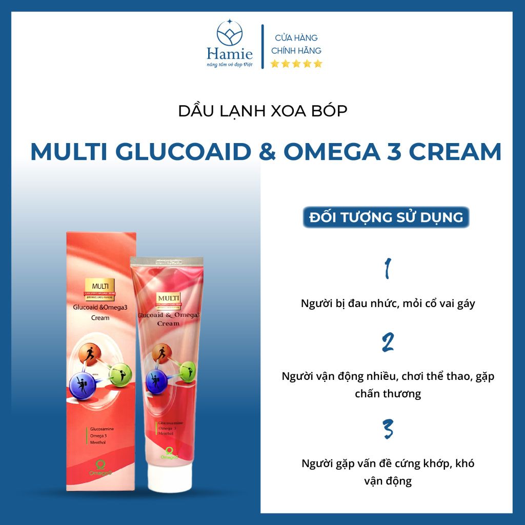 Dầu Lạnh Xoa Bóp Multi Glucoaid & Omega 3 Cream 165ml Hàn Quốc