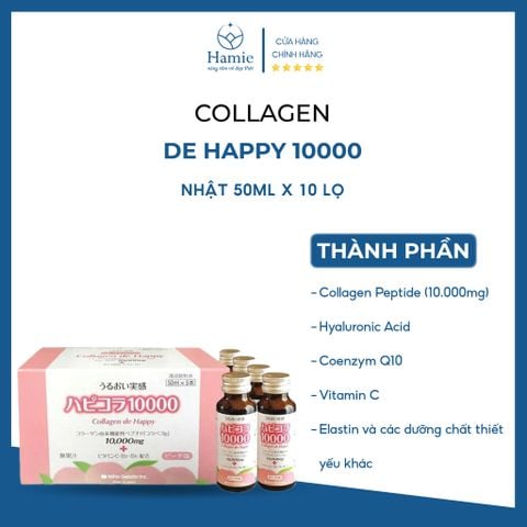 Collagen De Happy 10000 Của Nhật 50ml x 10 Lọ
