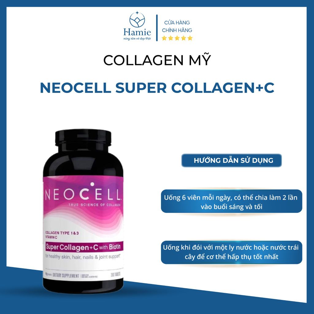 Collagen Neocell Dạng Viên Super Collagen+C 360 Viên Mỹ