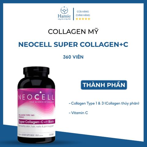 Collagen Neocell Dạng Viên Super Collagen+C 360 Viên Mỹ