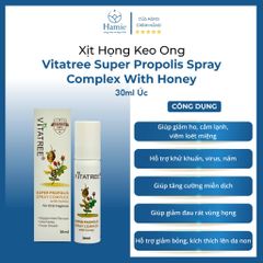 Xịt Keo Ong Vitatree Super Propolis Spray Complex With Honey 30ml Úc