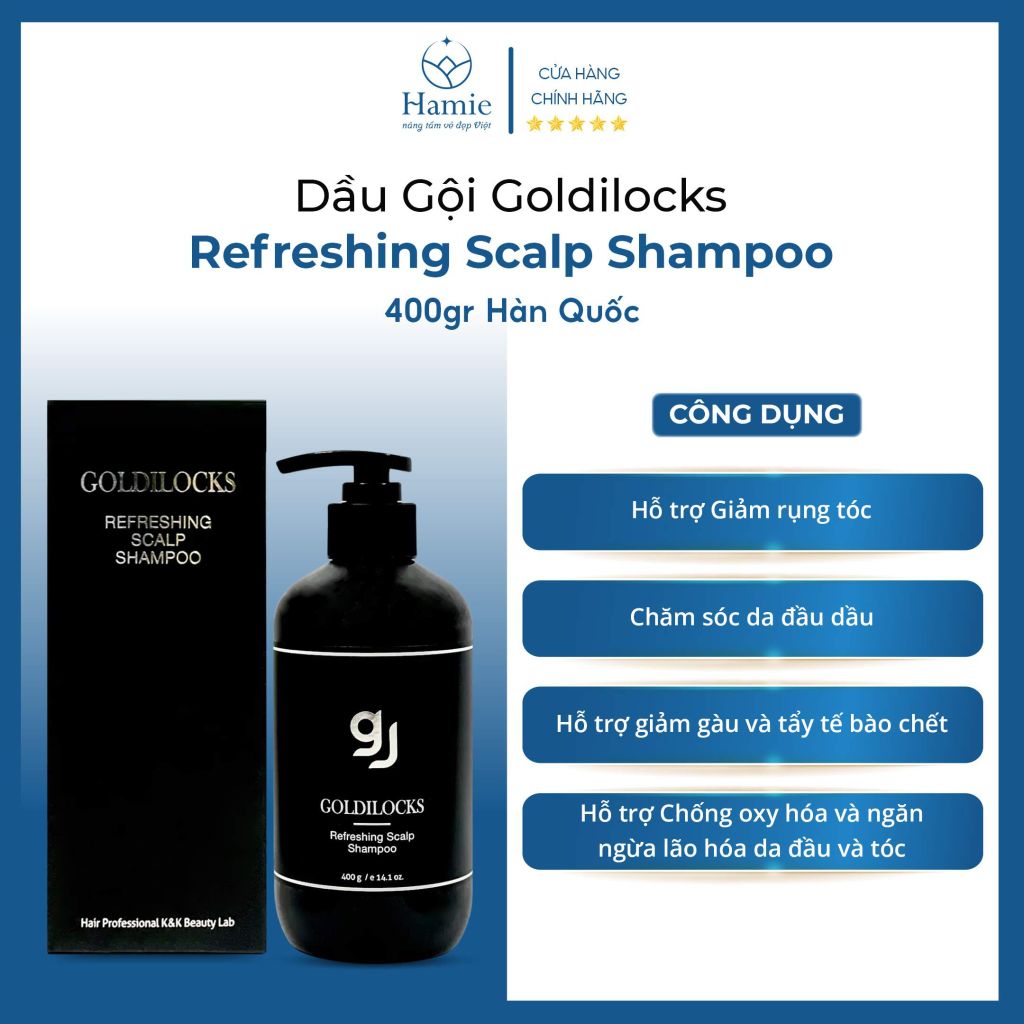 Dầu Gội Goldilocks Refreshing Scalp Shampoo 400gr Hàn Quốc