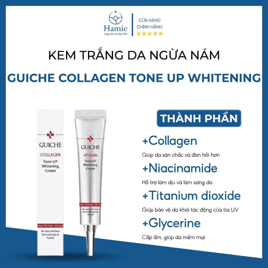 Kem Đặc Trị Nám Guiche Collagen Tone Up Whitening 35ml Hàn Quốc