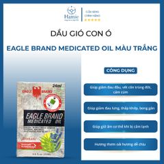 Eagle Brand Medicated Oil Dầu Gió Con Ó Màu Trắng 24ml Mỹ