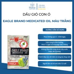 Eagle Brand Medicated Oil Dầu Gió Con Ó Màu Trắng 24ml Mỹ