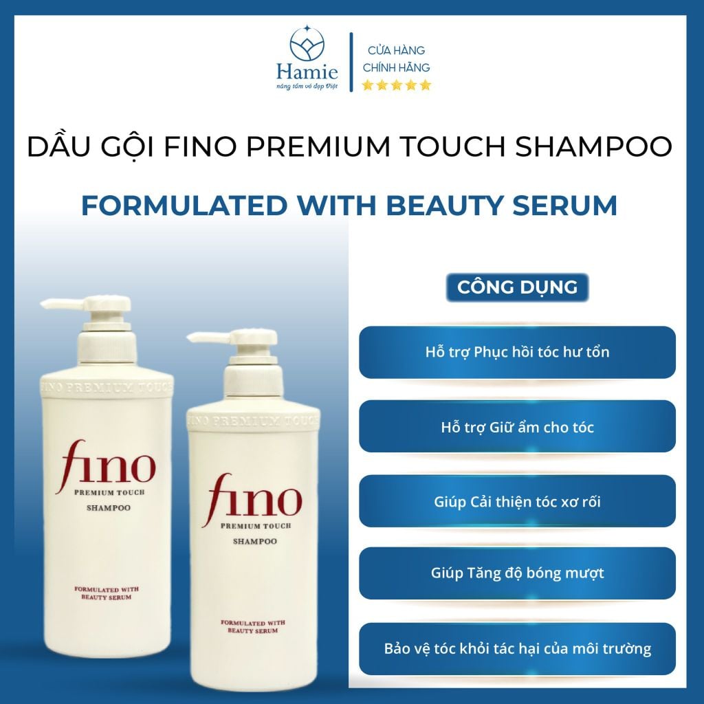 Dầu Gội Dưỡng Tóc Fino Premium Touch Serum 550ml Nhật Bản