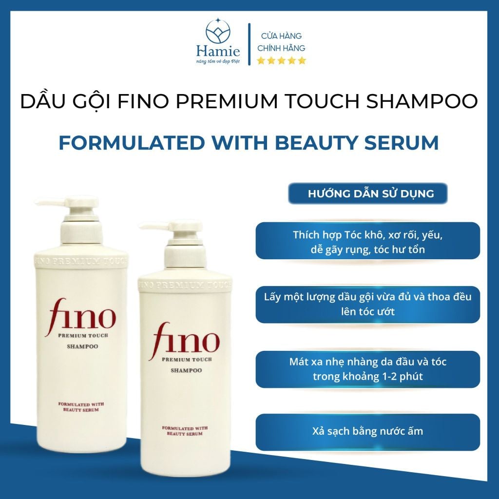 Dầu Gội Dưỡng Tóc Fino Premium Touch Serum 550ml Nhật Bản