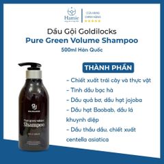 Dầu Gội Tóc Khô Goldilocks Pure Green Soft Shampoo 500ml Hàn Quốc