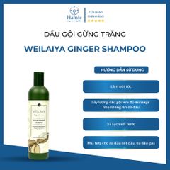 Dầu Gội Gừng Trắng Weilaiya Ginger Shampoo 400ml Hồng Kông