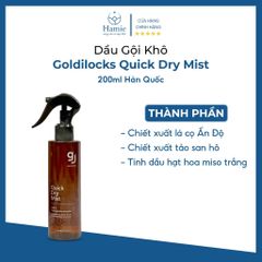 Dầu Gội Khô Goldilocks Quick Dry Mist 200ml Hàn Quốc