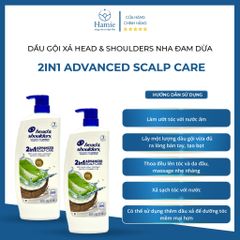 Dầu Gội Xả Head & Shoulders Nha Đam Dừa 2in 1.18 Lít Mỹ