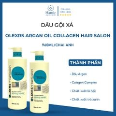 Dầu Gội Xả Olexrs Argan Oil Collagen Hair Salon 960ml/chai Anh