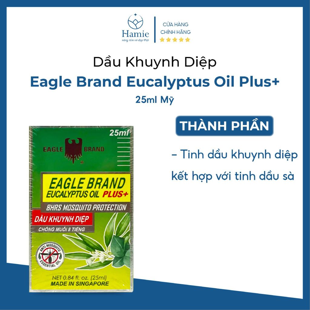 Dầu Khuynh Diệp Con Ó Eagle Brand Eucalyptus Oil Plus+ 25ml Mỹ