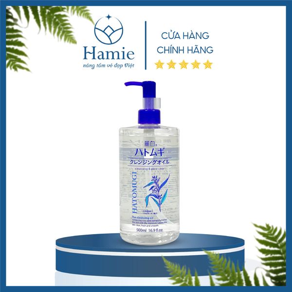 Dầu Tẩy Trang Ý Dĩ Hatomugi The Cleansing Oil 500ml Nhật Bản