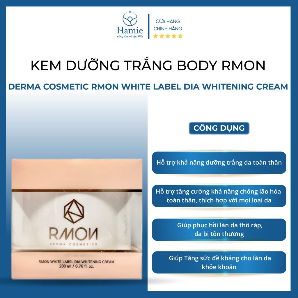 Kem Body RMON Derma Cosmetic Whitening Cream 200ml Hàn Quốc