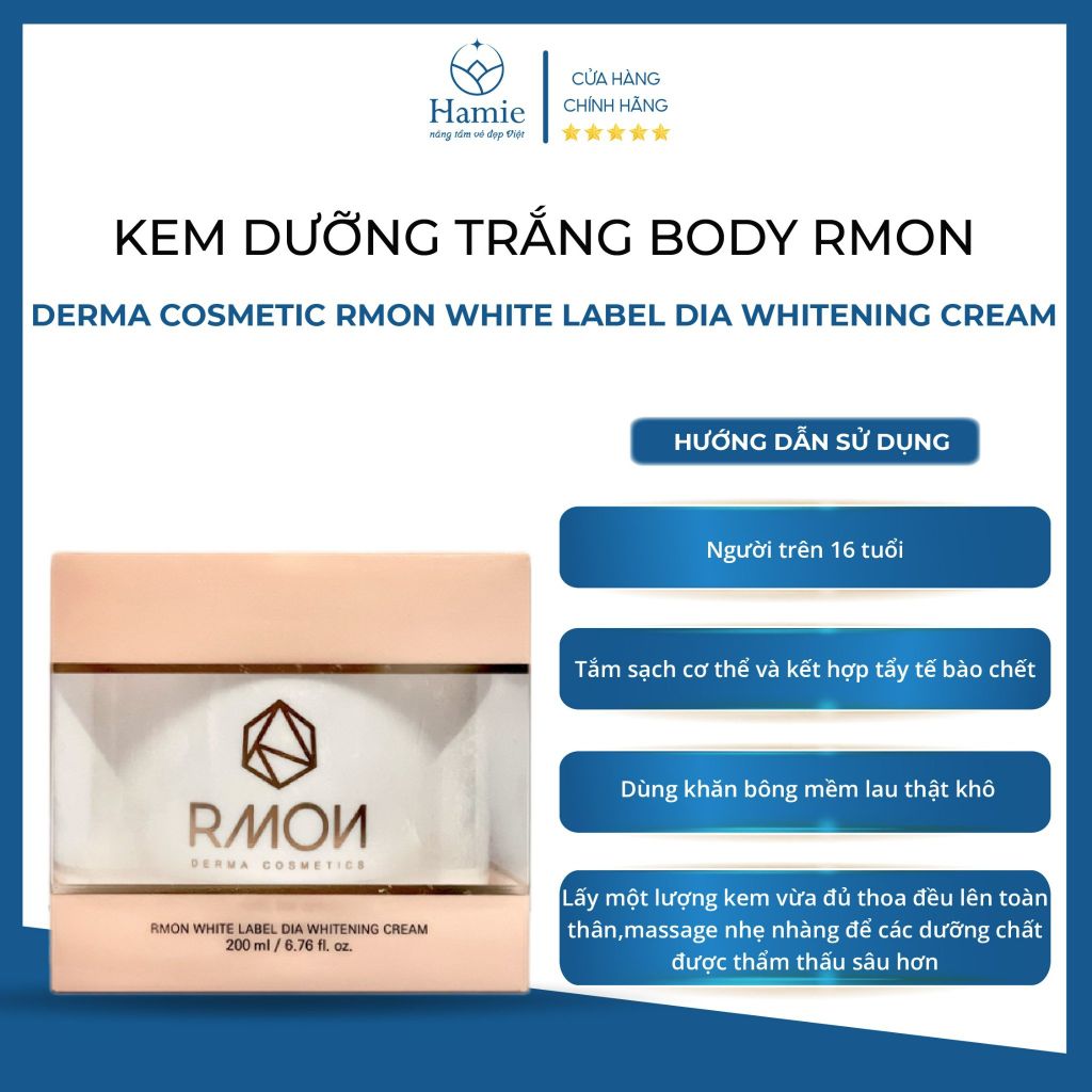 Kem Body RMON Derma Cosmetic Whitening Cream 200ml Hàn Quốc
