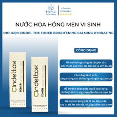 Nước Hoa Hồng Dưỡng Trắng Da Incugen Cindel Tox Toner 200ml Hàn Quốc