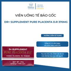 Viên Uống Tế Bào Gốc Dr+ Supplement Pure Placenta D.R 370mg 100 Viên Nhật Bản