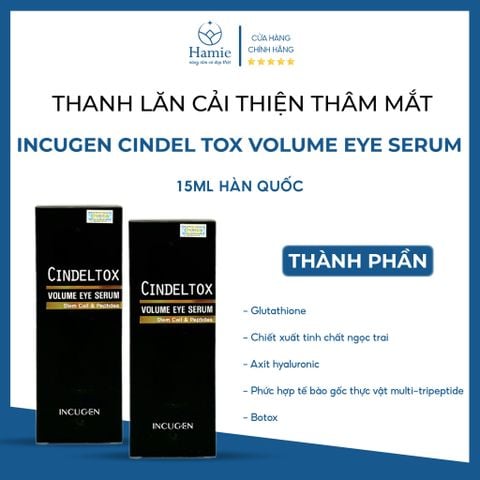 Cây lăn mắt trị thâm Cindel Tox Volume Eye Serum 15ml Hàn Quốc