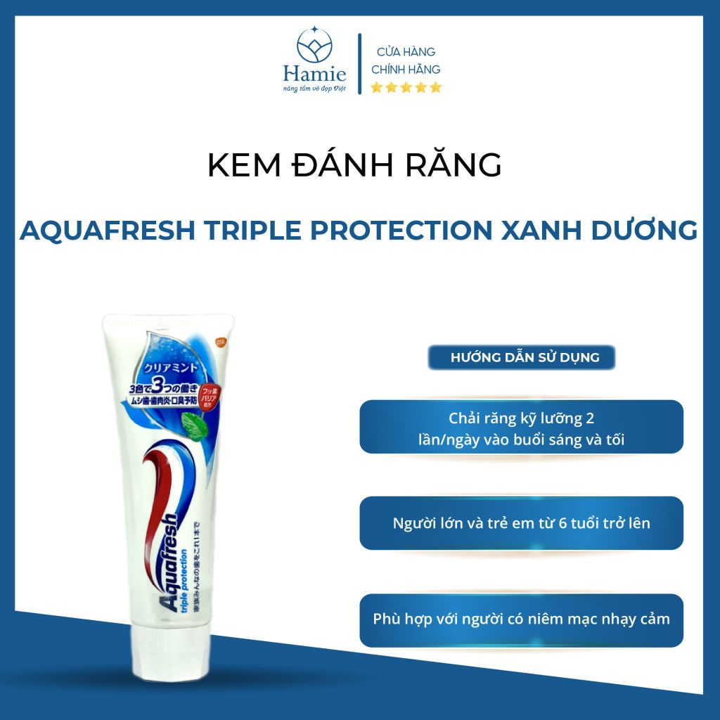 Kem Đánh Răng Aquafresh Triple Protection 140gr Nhật Bản