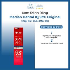 Kem Đánh Răng Median Đỏ Dental IQ 93% Original 120gr Hàn Quốc