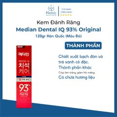 Kem Đánh Răng Median Đỏ Dental IQ 93% Original 120gr Hàn Quốc