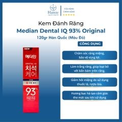 Kem Đánh Răng Median Đỏ Dental IQ 93% Original 120gr Hàn Quốc