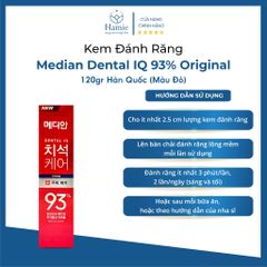 Kem Đánh Răng Median Đỏ Dental IQ 93% Original 120gr Hàn Quốc