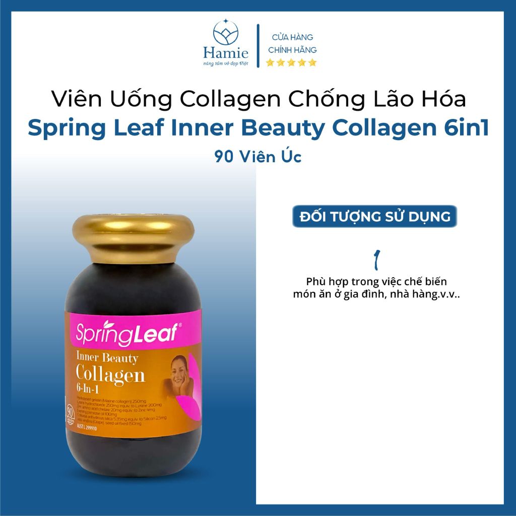 Collagen Chống Lão Hóa Spring Leaf Inner Beauty Collagen 6in1 90 Viên Úc