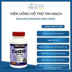 Viên Uống Hỗ Trợ Tim Mạch Kirkland Signature CoQ10 300mg 100 Viên Mỹ