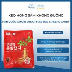 Kẹo Hồng Sâm Không Đường SamJin Sugar Free Red Ginseng Candy 200gr