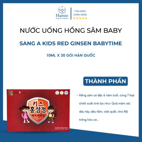 Nước Hồng Sâm Cho Bé Hàn Quốc Baby Sang A 10ml x 30 Gói Hàn Quốc
